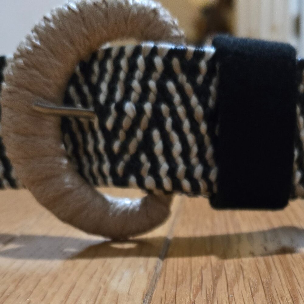 Boho raffia stretch womens belt os